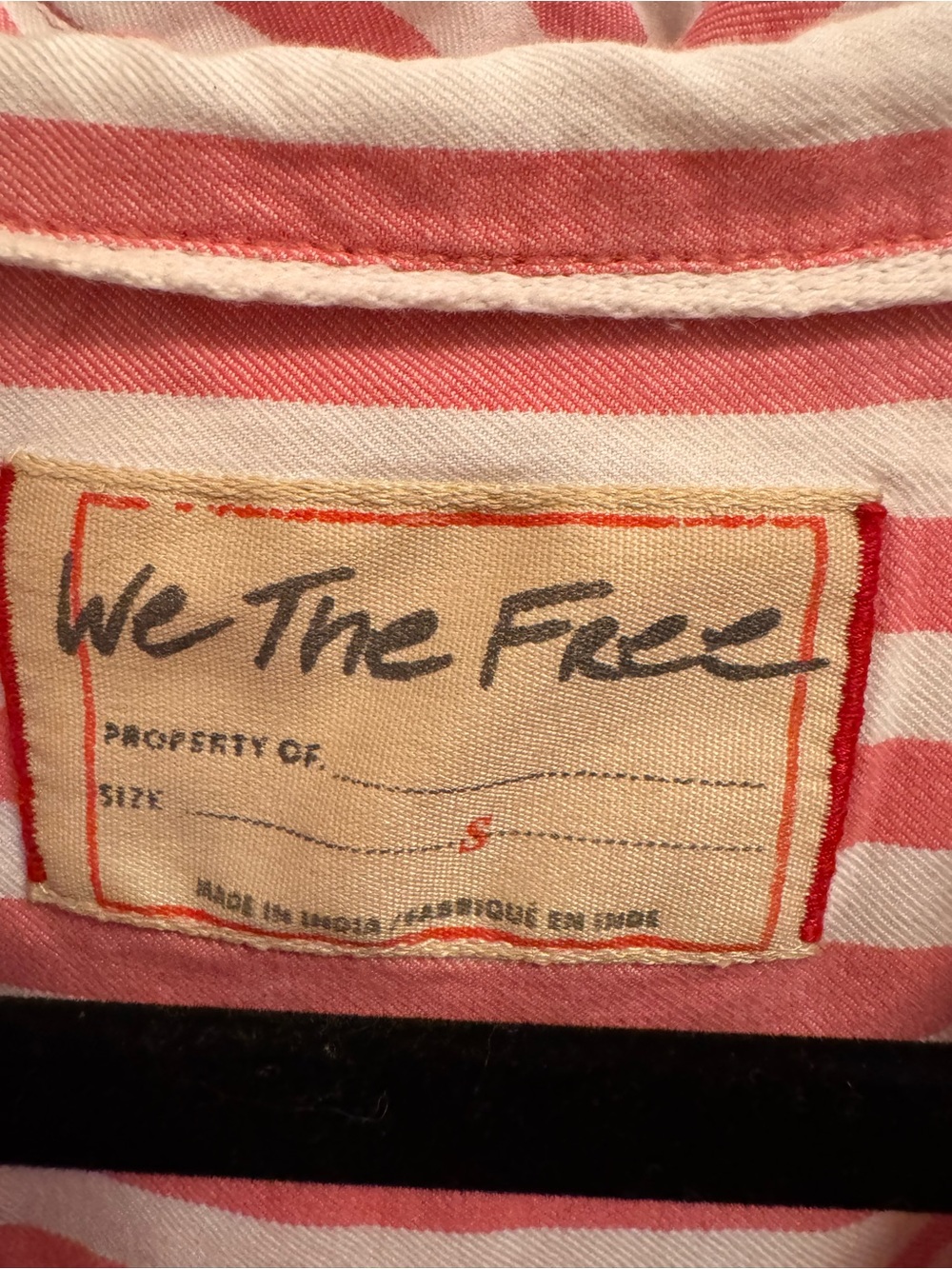 Free People Striped Button-down 100% Cotton size Small - Picture 9 of 9